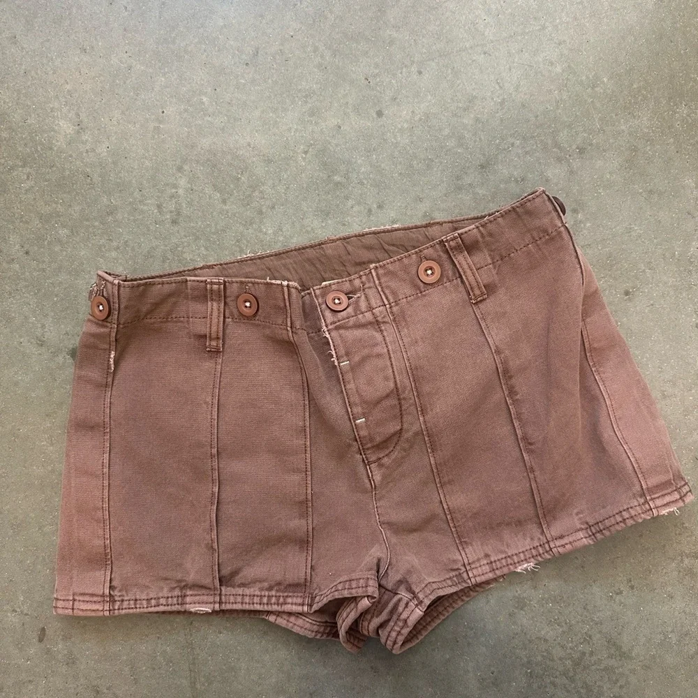 Free people all yours brown cargo micro shorts size 8